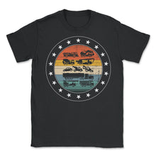 Load image into Gallery viewer, Trucks Shirt, Construction Trucks Tee, Trucks Lover Birthday Gift, - Unisex T-Shirt - Black