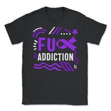 Load image into Gallery viewer, Drug Overdose Awareness Shirt, Fuck Addiction Ribbon Tee, Drug - Unisex T-Shirt - Black