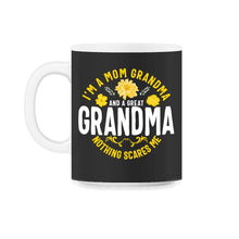 Load image into Gallery viewer, I'm A Mom Grandma And A Great Grandma Shirt, Mother's Day Floral Tee - 11oz Mug - Black on White