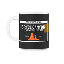 Load image into Gallery viewer, Bryce Canyon National Shirt, Park Southwest Utah ESTD 1928 Tee, Rock - 11oz Mug - Black on White