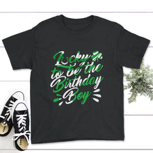 Load image into Gallery viewer, St. Patricks Day Shirt, Lucky To Be The Birthday Boy, Irish Lucky - Youth Tee - Black
