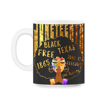 Load image into Gallery viewer, Juneteenth Shirt, Afro American Prying Gift, Natural Hair Afro Word - 11oz Mug - Black on White