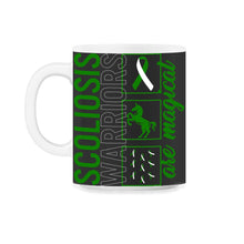 Load image into Gallery viewer, Scoliosis Awareness Shirt, Scoliosis Warriors Are Magical Cute - 11oz Mug - Black on White
