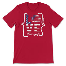 Load image into Gallery viewer, Nunny Life Love 4th Of July Sunflower T Shirt - Unisex T-Shirt - Red