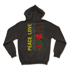 Load image into Gallery viewer, Juneteenth 1865 Shirt, Peace Love Juneteenth African American, Afro - Hoodie - Black