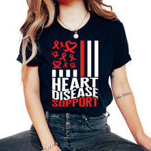 Load image into Gallery viewer, Heart Surgery Shirt, Heart Disease Support Tee, CHD Awareness Warrior - Unisex T-Shirt - Black