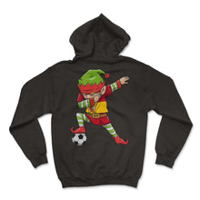 Load image into Gallery viewer, Soccer Boy Dabbing Elf Squad Christmas Jersey Spain Shirt, Soccer - Hoodie - Black