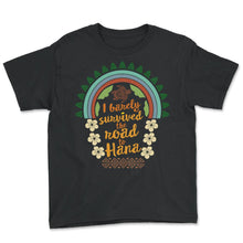 Load image into Gallery viewer, I Barely Survived The Road To Hana Shirt, Trip To Hana Hawaii Turtle - Youth Tee - Black