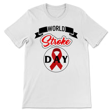 Load image into Gallery viewer, World Stroke Day Awareness Red Ribbon October 29th Celebration