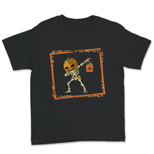 Load image into Gallery viewer, Halloween Costume Shirt, Cute Orange Pumpkin Skeleton Halloween Gift,