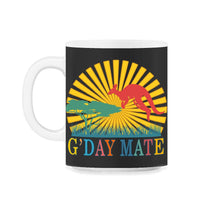 Load image into Gallery viewer, G'Day Mate Shirt, Australian Animals Kangaroo Funny Tee, Australia - 11oz Mug - Black on White