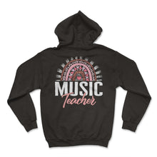 Load image into Gallery viewer, Music Teacher Shirt, Back To School Supplies Heart Music Notes Tee, - Hoodie - Black