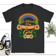 Load image into Gallery viewer, St. Patricks Day Shirt, St. Patrick's Birthday Girl Irish Lucky Lover - Unisex T-Shirt - Black