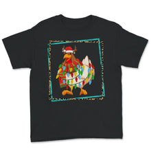 Load image into Gallery viewer, Happy Holidays Shirt, Cute Funny Chicken Christmas Tee, Santa Chicken