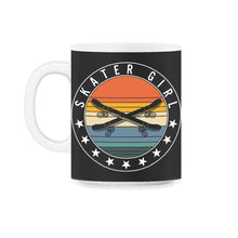 Load image into Gallery viewer, Skate Shirt, Skater Girl Funny Skate Boarding Women's Gift Tee, - 11oz Mug - Black on White