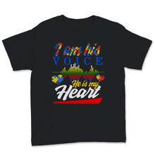 Load image into Gallery viewer, I Am His Voice He Is My Heart Shirt Autism Awareness Gift Hearts