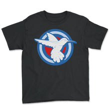 Load image into Gallery viewer, Bird Shirt, Hummingbird Pacific Northwest Tee, Native American Indian - Youth Tee - Black