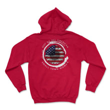 Load image into Gallery viewer, 4th Of July Shirt, Just An All American Small Town Girl Sunflower - Hoodie - Red