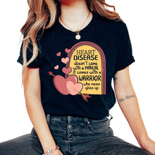 Load image into Gallery viewer, Heart Disease Doesn't Come With A Manual Shirt, CHD Awareness Heart - Unisex T-Shirt - Black