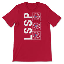 Load image into Gallery viewer, LSSP Sunflower 4th Of July T Shirt - Unisex T-Shirt - Red