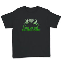 Load image into Gallery viewer, Celiac Disease Awareness Shirt, Peace Love Hope, Celiac Disease