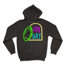 Load image into Gallery viewer, Football Shirt, Football Game Day Tee, Mother's day Girl Football Mom - Hoodie - Black