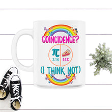 Load image into Gallery viewer, Pi Day Funny Coincidence, I Think Not A Pie, 3.14 Backwards 41.3, - 11oz Mug - White