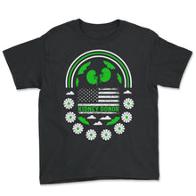Load image into Gallery viewer, Organ Donation Awareness, Kidney Organ Donor Surgery American Flag - Youth Tee - Black