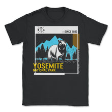 Load image into Gallery viewer, Yosemite National Park Bear Shirt, Mountain 1890 Preserve And Protect - Unisex T-Shirt - Black