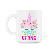 Load image into Gallery viewer, Enfant T Shirt 57 Ans Fille Anniversaire Cadeau Licorne T Shirt copy - 11oz Mug - White