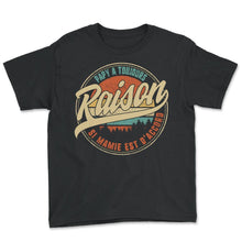 Load image into Gallery viewer, Papy A Toujours Raison Si Mamie Est D'accord Humour T Shirt copy - Youth Tee - Black