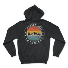 Load image into Gallery viewer, Jackson Hole National Park Shirt, Wyoming Retro Park Vintage Hiking - Hoodie - Black