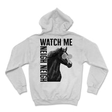 Load image into Gallery viewer, Cowboy Shirt, Watch Me Neigh Neigh Funny Sunglasses Tee, Equestrian - Hoodie - White