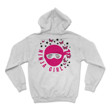Load image into Gallery viewer, Karate Shirt, Ninja Girl Butterfly Tee, Fighter Karate Player Martial - Hoodie - White