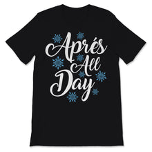 Load image into Gallery viewer, Apres All Day Winter Sports Sweatshirt Snow Flakes Apres Ski Lover