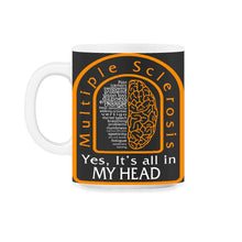 Load image into Gallery viewer, MS Awareness Shirt, Yes, It's All In My Head Multiple Sclerosis Month - 11oz Mug - Black on White