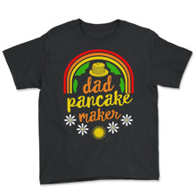 Load image into Gallery viewer, Pancake Shirt, Dad Pancake Maker Tee, Father's Day Gift, Pancake Dad - Youth Tee - Black