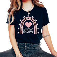 Load image into Gallery viewer, Principal Shirt, Assistant Principal Rainbow Leopard Tee, Assistant - Unisex T-Shirt - Black