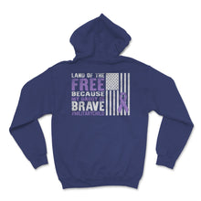 Load image into Gallery viewer, Military Child Awareness Month USA American Flag Purple Up Ribbon