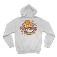 Load image into Gallery viewer, Ma-Roar Shirt, Jewish Holiday Seder Kids Toddler Funny Cute Lion - Hoodie - White