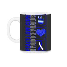 Load image into Gallery viewer, Peace Love Cure Hydrocephalus T Shirt - 11oz Mug - Black on White