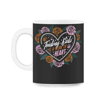 Load image into Gallery viewer, Lunch Lady Shirt, Feeding Kids Is A Work Of Heart, Cafeteria Worker - 11oz Mug - Black on White