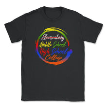 Load image into Gallery viewer, Middle School Shirt, Elementary School Graduation Vintage Tee, Back - Unisex T-Shirt - Black