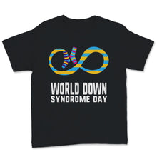 Load image into Gallery viewer, World Down Syndrome Day Awareness Infinity Symbol Socks Down Right