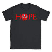 Load image into Gallery viewer, HIV AIDS Awareness Month Shirt, Hope Red Ribbon Tee, World AIDS Day - Unisex T-Shirt - Black