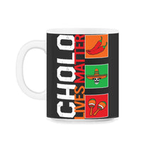 Load image into Gallery viewer, Cinco De Mayo, Cholo Lives Matter Funny Mexican Skull Wearing Hat May - 11oz Mug - Black on White