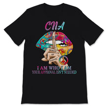 Load image into Gallery viewer, CNA I Am Who I Am Sexy Mouth Lips Glitter Peace Sign Whisper Words Of