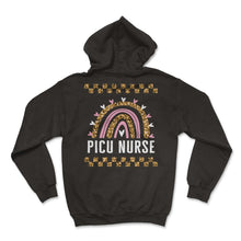 Load image into Gallery viewer, Nurse Shirt, PICU Nurse Leopard Rainbow Tee, Nurse Week Pediatrician - Hoodie - Black