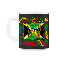 Load image into Gallery viewer, Jamaica Shirt, Yeah Mon Jamaican Flag Design Tee, Independence - 11oz Mug - Black on White