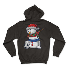 Load image into Gallery viewer, Soccer Boy Dabbing Snowman Christmas Jersey Netherlands Shirt, - Hoodie - Black